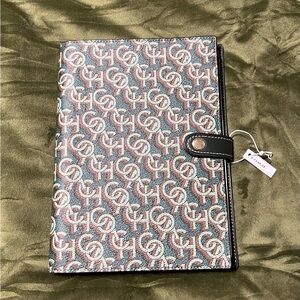 Coach Chic Designer Notebook Cover with Iconic Pattern